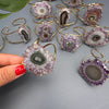 Amethyst stalactite cuff bracelet
