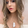 Extra-large crystal cluster pendant