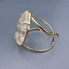 Large crystal hexagon cuff bracelet