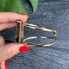 Freeform faceted smoky quartz cuff bracelet