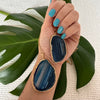 Blue agate slice pendant