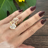 Duo crystal ring