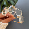 Freeform faceted crystal cuff bracelet