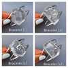 Freeform faceted crystal cuff bracelet