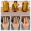 Freeform faceted tiger's eye ring