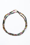 multicolor tourmaline heishi double wrap necklace