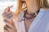 multicolor tourmaline heishi double wrap necklace