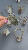 Raw tourmaline in matrix cuff bracelet
