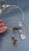 Smoky & crystal clusters choker
