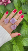 Freeform faceted purple amethyst ring