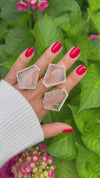 Lozenge crystal quartz ring