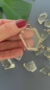 Oversized freeform faceted crystal pendant