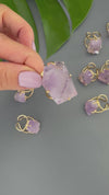 Freeform faceted purple amethyst ring