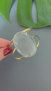 Clear crystal oval cuff bracelet
